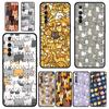 Cartoon Cute Cats Background Phone Case For Realme 9 8 7 6 GT2 Pro Plus 5G 8i 9i C3 C21 C11 C25 Soft Silicone Black Cover Shell