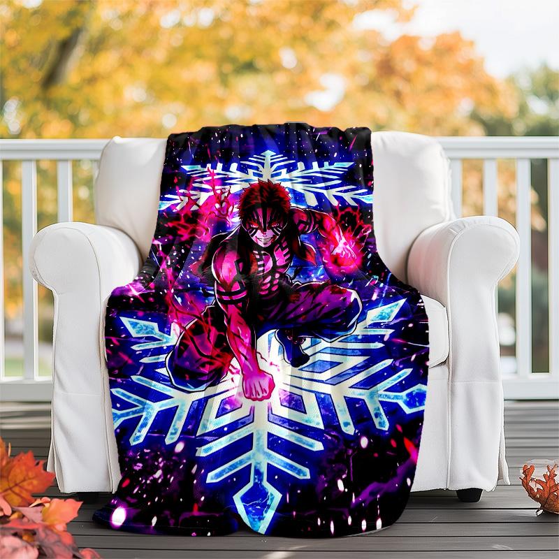 1pc Akaza (3) Theme Blanket - Digital Print, Polyester, Cozy for All Seasons, Perfect for Outdoor, and Travel