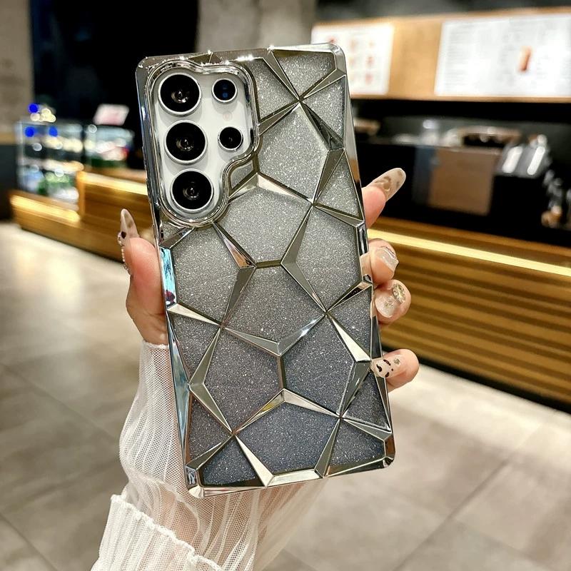 Чехлы для телефона с блестками для Samsung Galaxy S25 Ultra S24 S23 Покрытие Задняя крышка