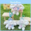 Plaid Drooping Dress Ear Rabbit Plush Keychain Backpack Pendant Cute Gift Kids