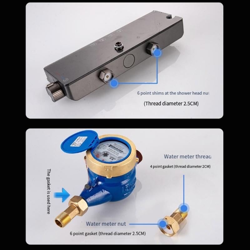 Food Grade Silicone Gasket Assortment Set Sealing O Rings Plumbing Sealing Washers Flat Gasket  for Shower Tube Washer