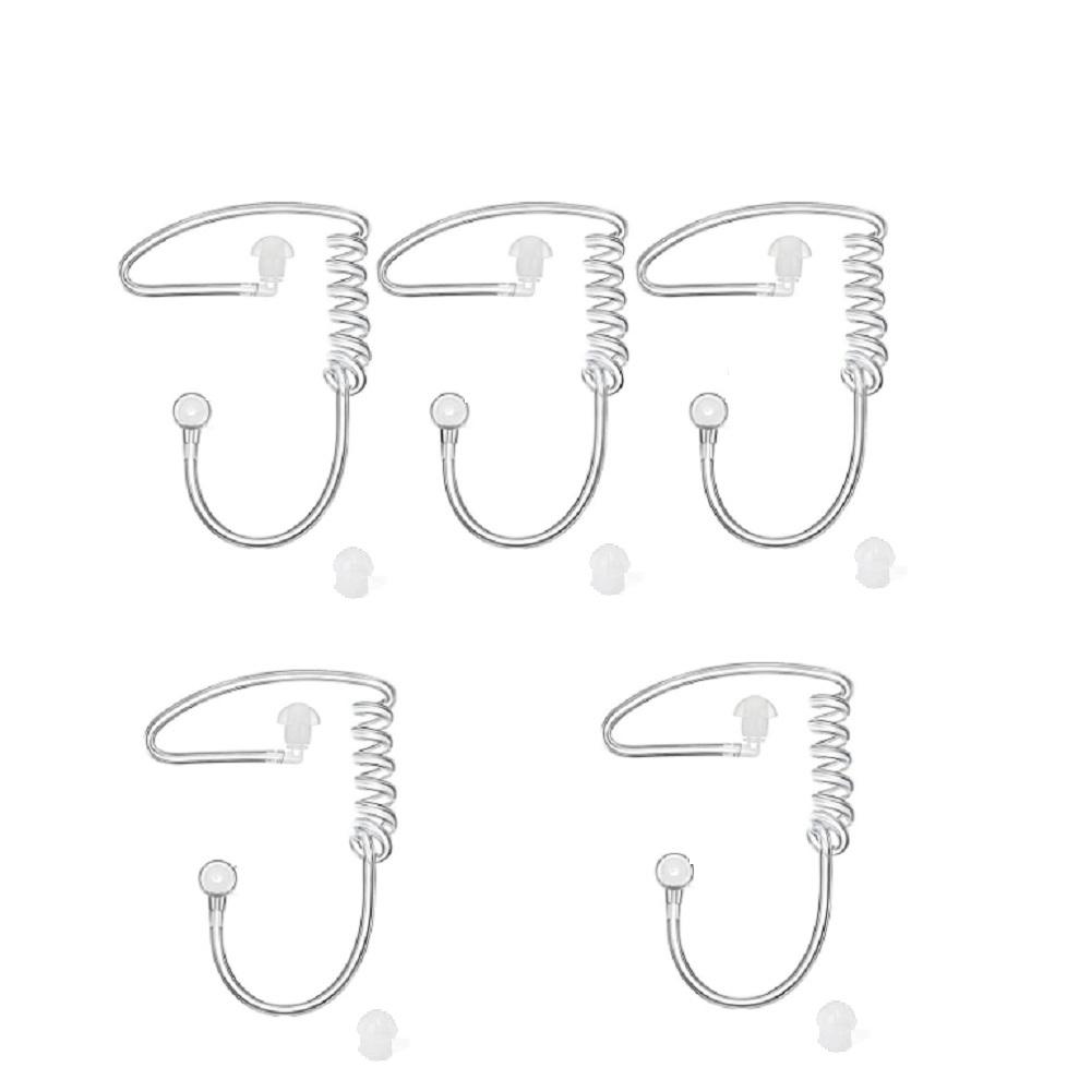 5x Acoustic Coil Audio Tube & Earbud Tip For Baofeng Kenwood Walkie Talkie Radio