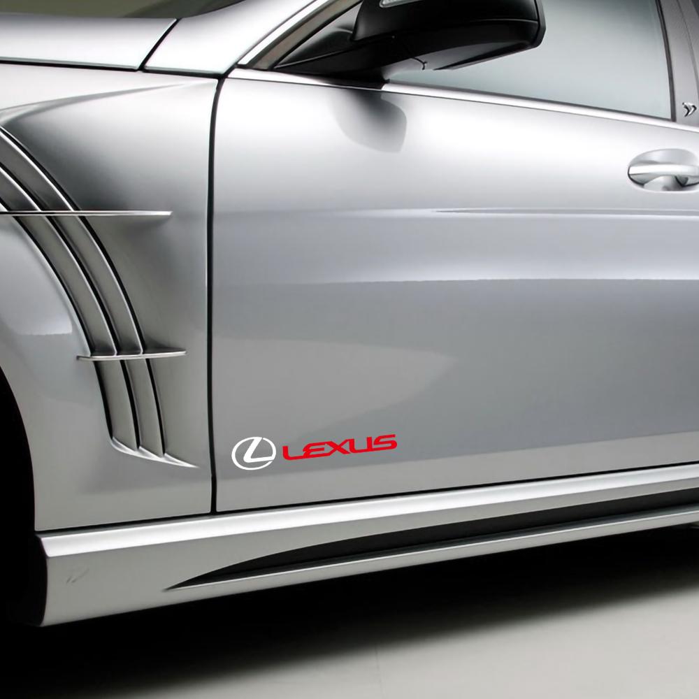 FIWB3 2/4PCS Car Stickers Vinyl Styling Art Car Sticker Creative Auto Decal For Lexus CT200h F sport ES LS IS GS LC RC GC RX UX NX LX