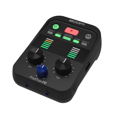 ZOOM P2 Подкаст-рекордер с ИИ-шумоподавлением и легким USB-микрофоном, подключение к смартфону и чтение [Компактный размер, помещается в ладони] Ультракомпактный (226g),