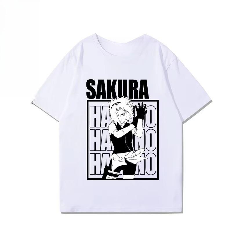 Naruto Uzumaki Print mens and womens cotton Tshirts 2026 summer Cartoon pattern Loose casual shortsleeved top