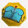 1pc Elephant Love Automatic Folding Umbrella - Compact 8-Rib Design, Durable Plastic & Iron, Lightweight for Outdoor Daily Use075