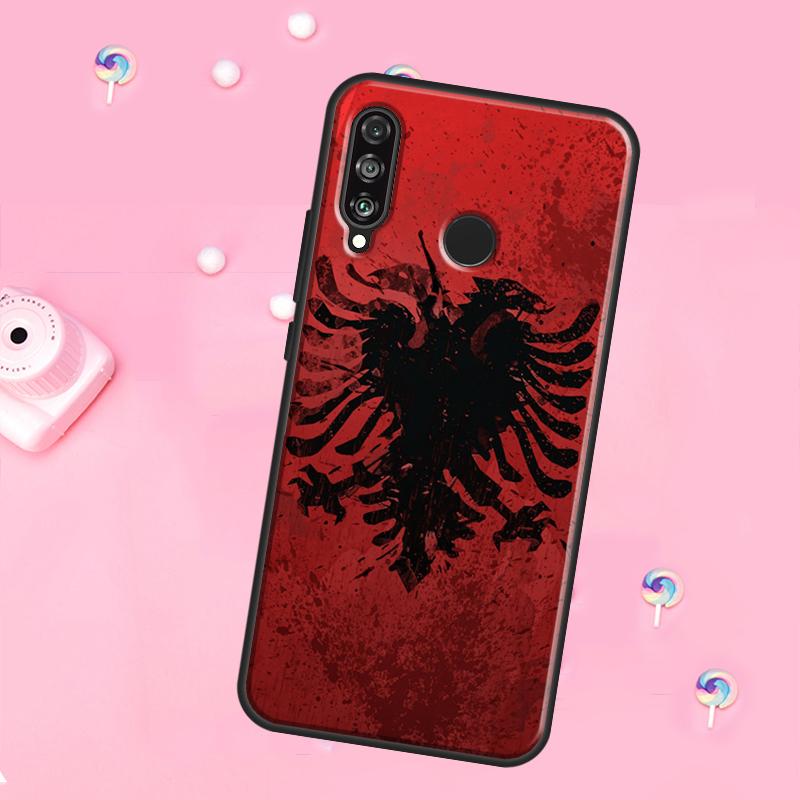 Флаг Албании Орел Для Huawei Nova 12i 7i 8i 11i 12s Y73 Y70 Y90 Y60 Y72 Y61 Y91 9 10 SE P30 Pro P40 Lite Чехол