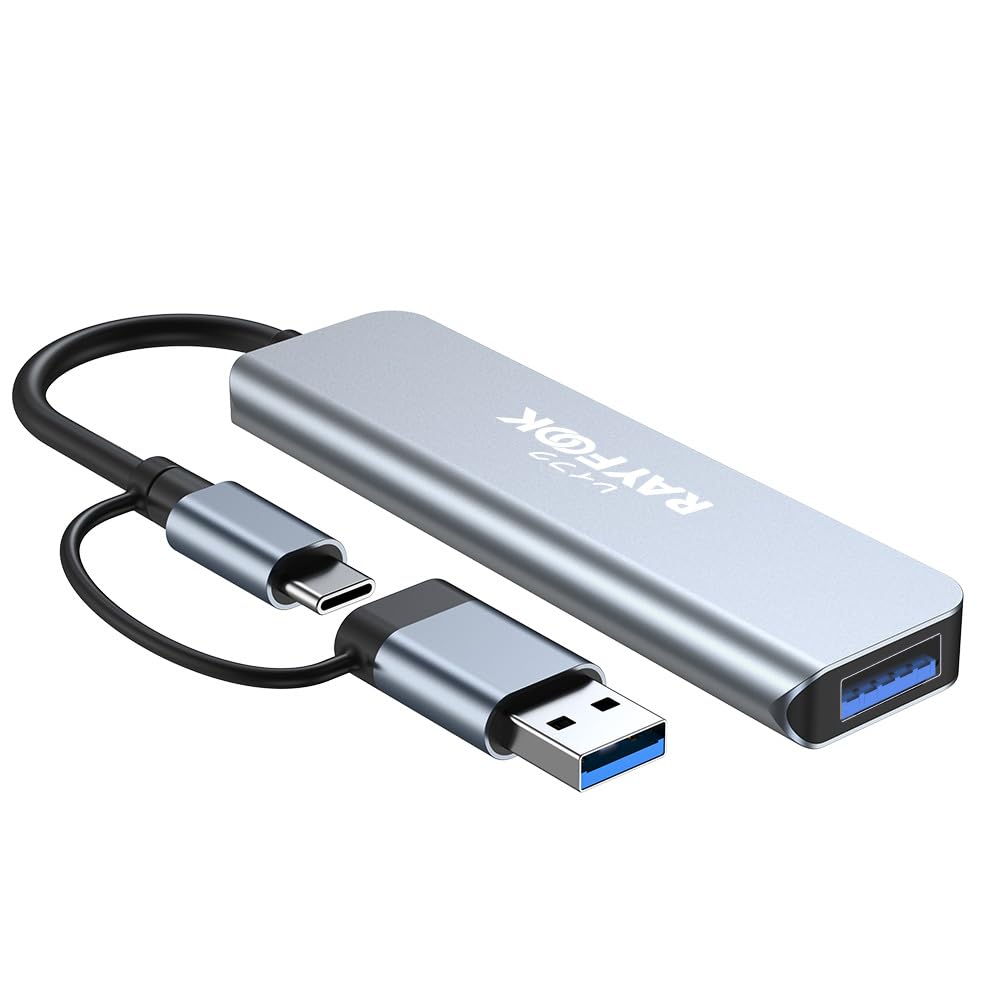 USB-концентратор KOGLEE с 3 портами USB и 1 кардридером для ноутбуков и MacBook Surface Slim Идеально для удаленной работы и работы из дома USB-C/USB-A 2-в-1