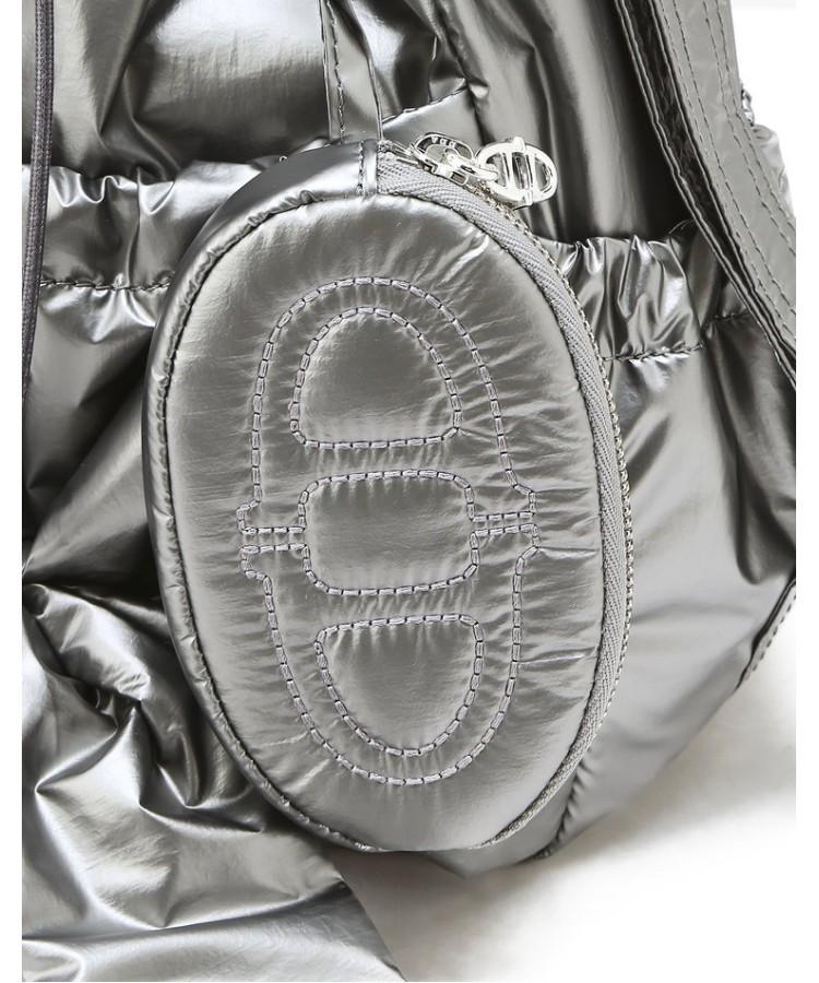 Athe Vanessabruno [Ruban] Glossy Gray Ribbon Backpack And Shoulder Bag Mini Aaba6E940G2