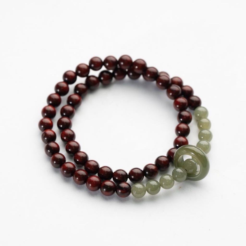 Unisex 8mm Bracelet, Wooden / Cinnabar, Ethnic Style for Various Occasions