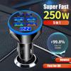 Автомобильное зарядное устройство 6 в 1 Super Fast Charge с несколькими портами USB C и вольтметром для iPhone Samsung Android Телефонов Новые Продукты 2026