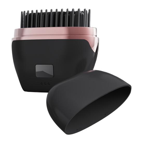 Mini Rechargeable Straightener Brush Portable Travel Lightweight Fast Heating Hot Comb 3 Temperature Setting Adjustable Electric Hair Styling Brush