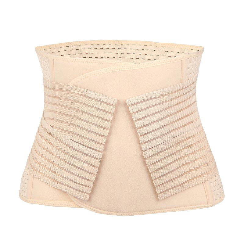 Postpartum Women All-Season Hollow Out Abdominal Belt Mesh Breathable Shapewear Waist Cincher High Elastic Velcro Waist Trainer