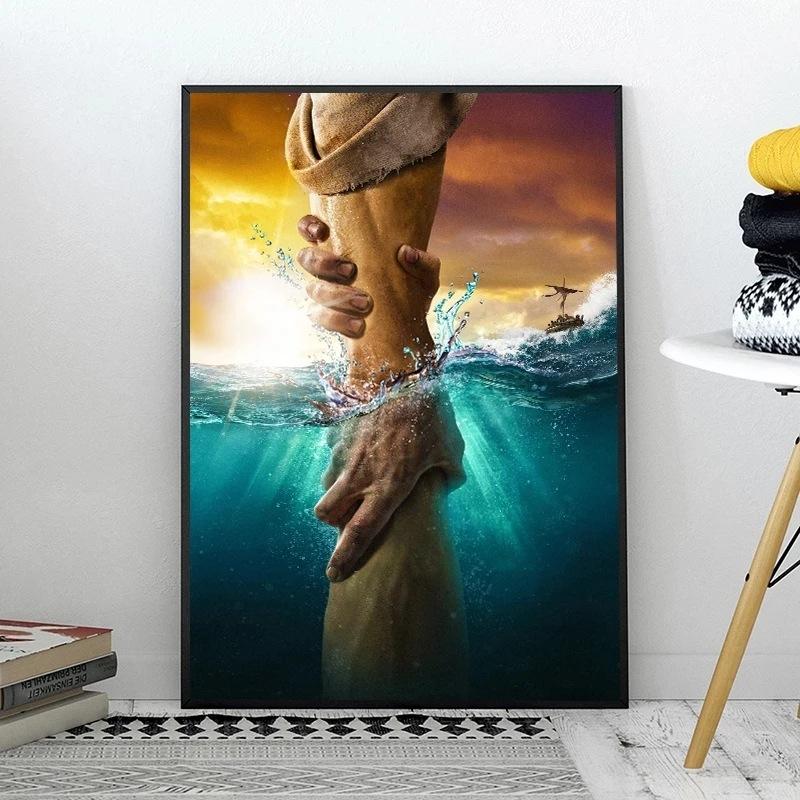 Скандинавский минималистский настенный рисунок католический христианский Святой Иисус HD холст постер печать для дома спальня гостиная украшение