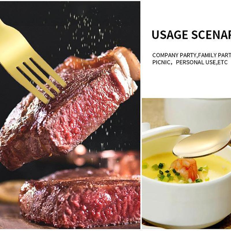 Набор столовых приборов из 24 предметов, подарочная коробка, нержавеющая сталь, нож для стейка в стиле вестерн, вилка, ложка, столовые приборы, кухонный набор инструментов для домашнего хозяйства и бизнеса