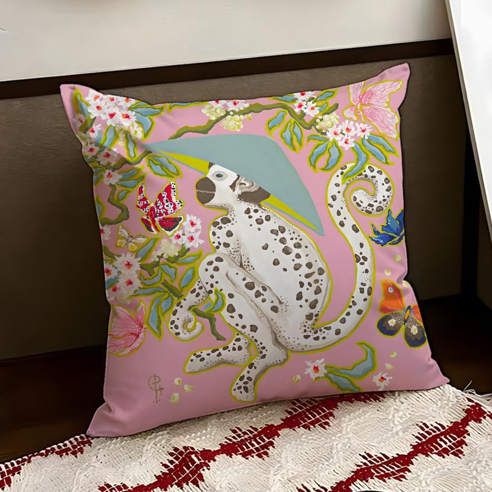 PPaige GGemmel MMonkey Cushion Cover Reversible Soft Durable Pillow Cover Home  Car MultiScene Use for Daily Comfort