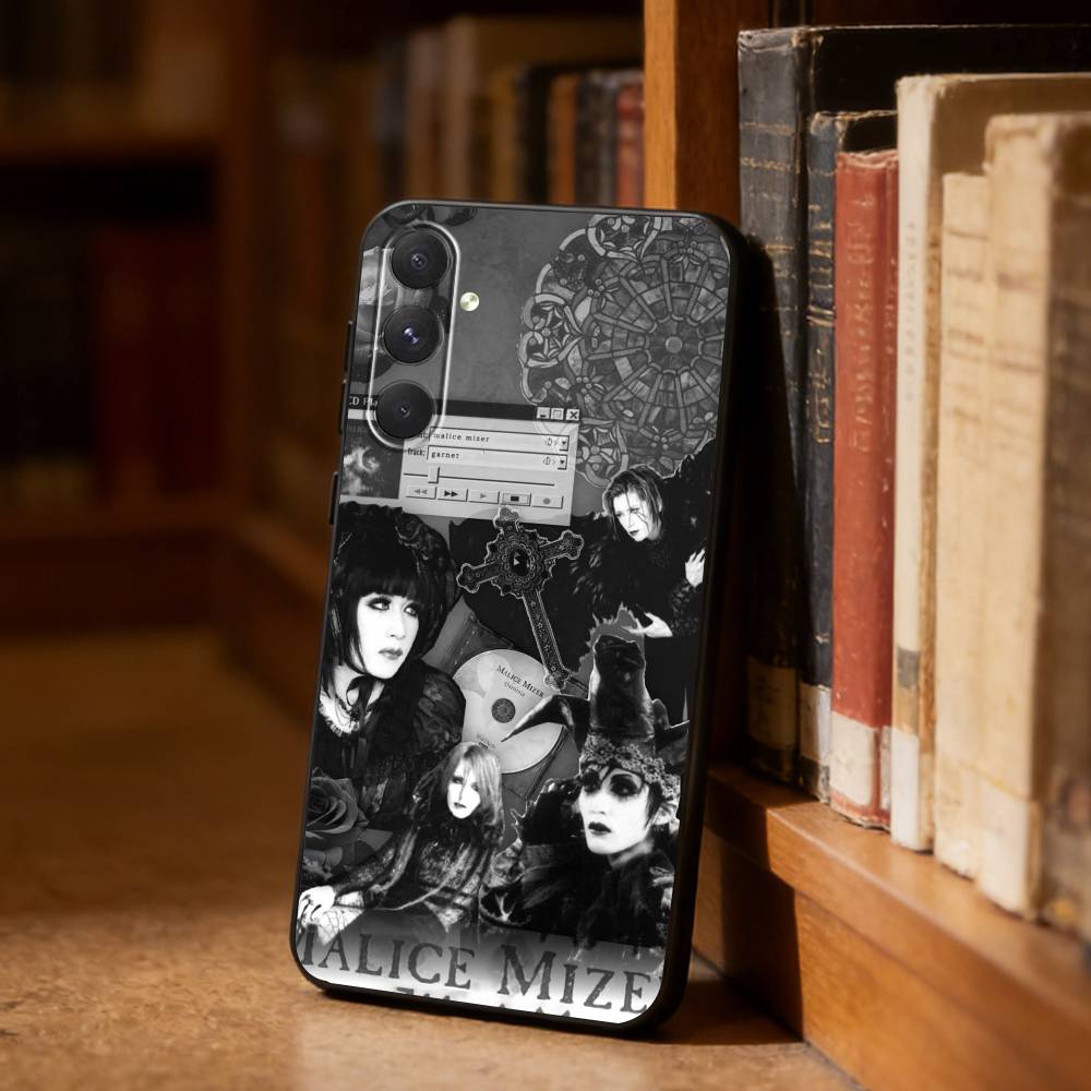 Чехол для телефона M-Malice Mizer Rock Band для Samsung S26, S25, S24, S23, S22, S21, Ultra, Plus, FE Черный Мягкий Чехол