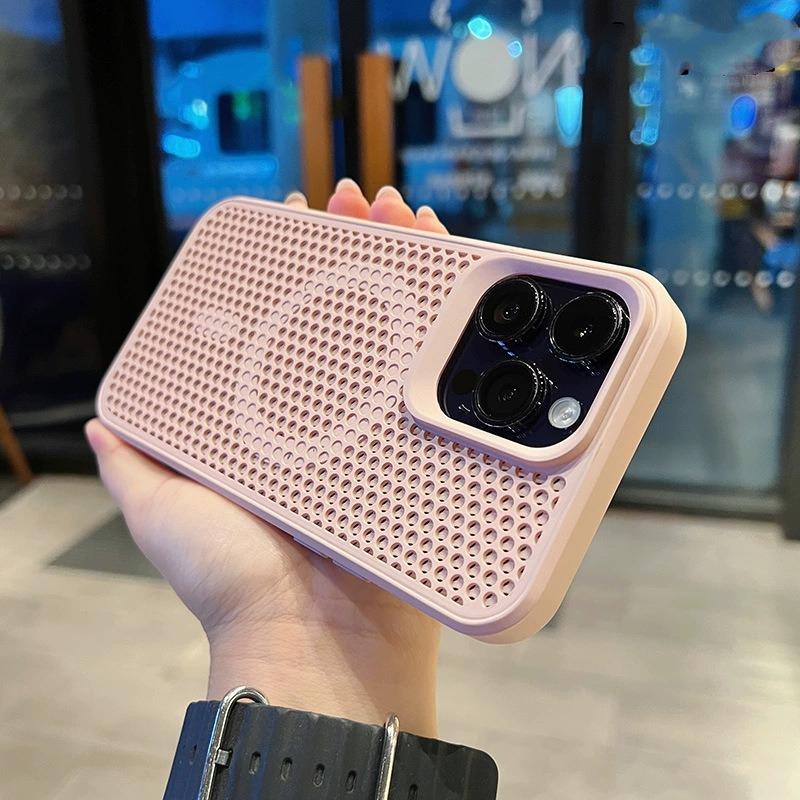 Ультратонкий сетчатый магнитный чехол для отвода тепла для iPhone 17 16 15 13 12 14 11 Pro Max для Magsafe Матовый противоударный жесткий чехол