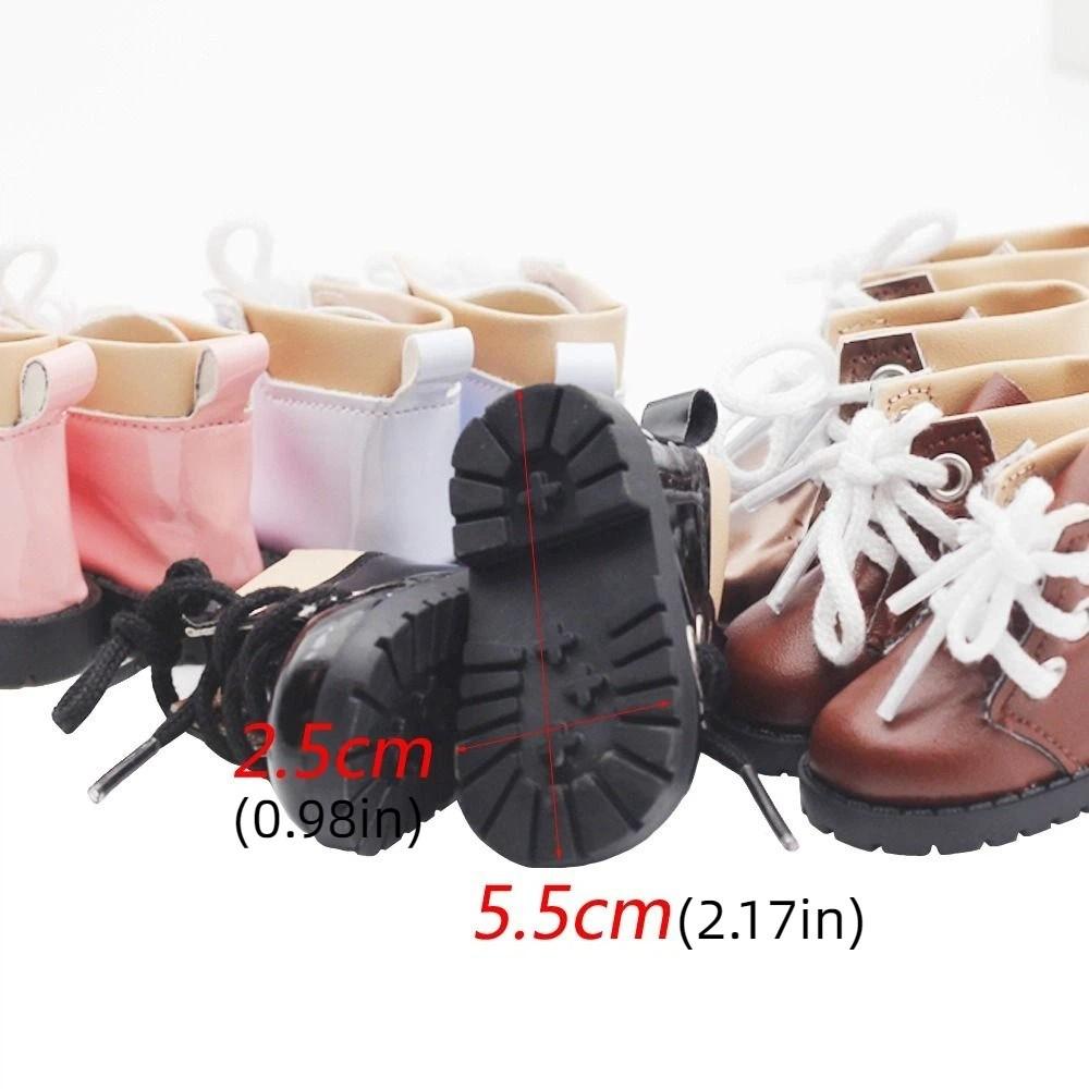 1 Pair Casual Wear 20cm Cotton Doll Shoes PU Leather 20cm Doll Leather Boots  Kids Gifts