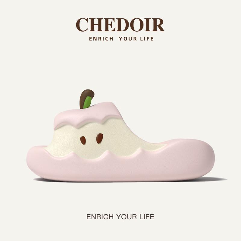 Apple Summer Unisex Eva Thick Sole Slipon House Slippers With Nonslip Function For Couples