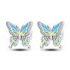 925 Silver Colorful Cute Animal Stud Earrings for Women Girlfriend Birthday Gift