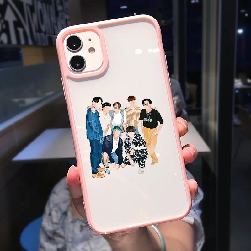 Милый K-pop чехол для телефона 'Life Goes on' для IPhone 13 XS MAX 11 12 Pro 7 8 Plus 14 15 XR Чехол Dynamite Прозрачный Жесткий Чехол Coque