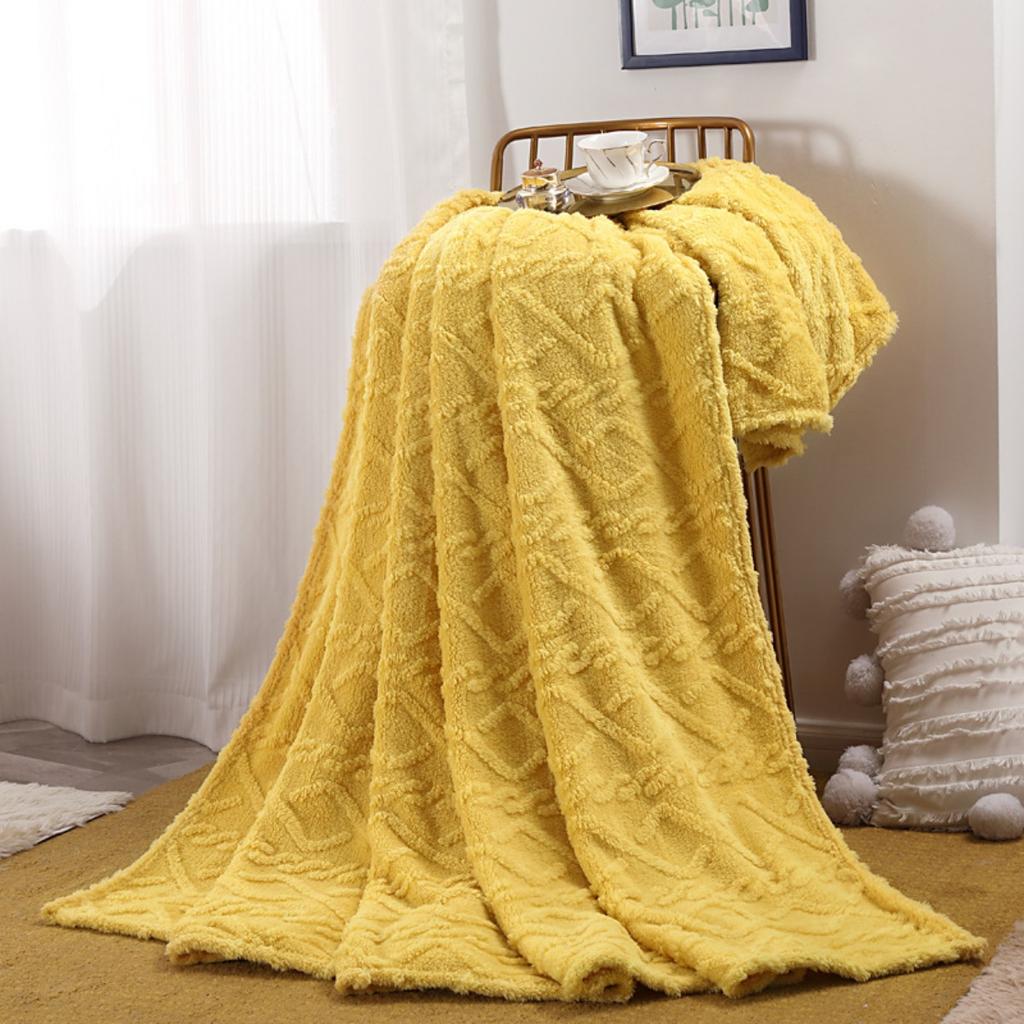 Single Layer Tower Skin Velvet Solid Color Blanket for Home Use, Simple Office Nap Blanket, Air Conditioning Blanket, Cover Blanket, Blanket