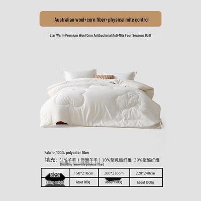 Mercury Home Textiles All-Season Australian Wool Quilt