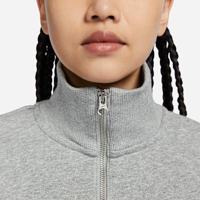 Women's Shirt Nike Sportswear Phoenix Fleece Polo Shirt Women's Gray