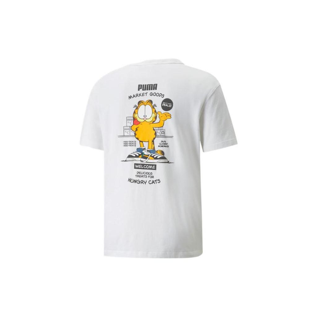 Puma Футболка с коротким рукавом и логотипом Garfield Cartoon, мужские топы, белая 534433-02