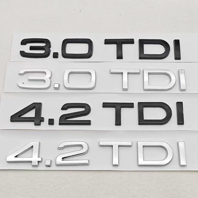 2026 3D ABS Car Letters Logo 3.0TDI 4.2TDI Trunk Badge Sticker Emblem For Audi A4 S4 RS4 A5 S5 RS5 A6 S6 RS6 A7 S7 RS7 Q7 Q8 SQ7 SQ8