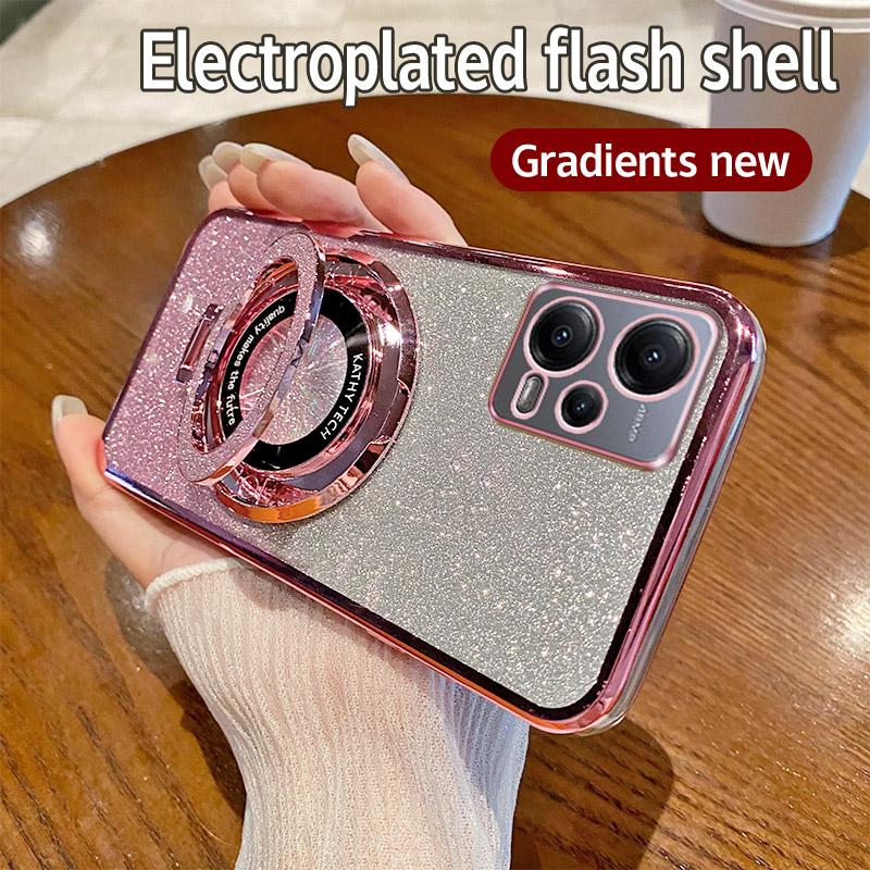 Блестящий чехол-подставка для телефона с кольцом для Oppo A3 A5 A5X Reno 14 13 FS 12 11 10 Pro 9 8 7 6 5 Lite 4Z 5Z 6Z 7Z 8Z 14F 13F 12F 11F