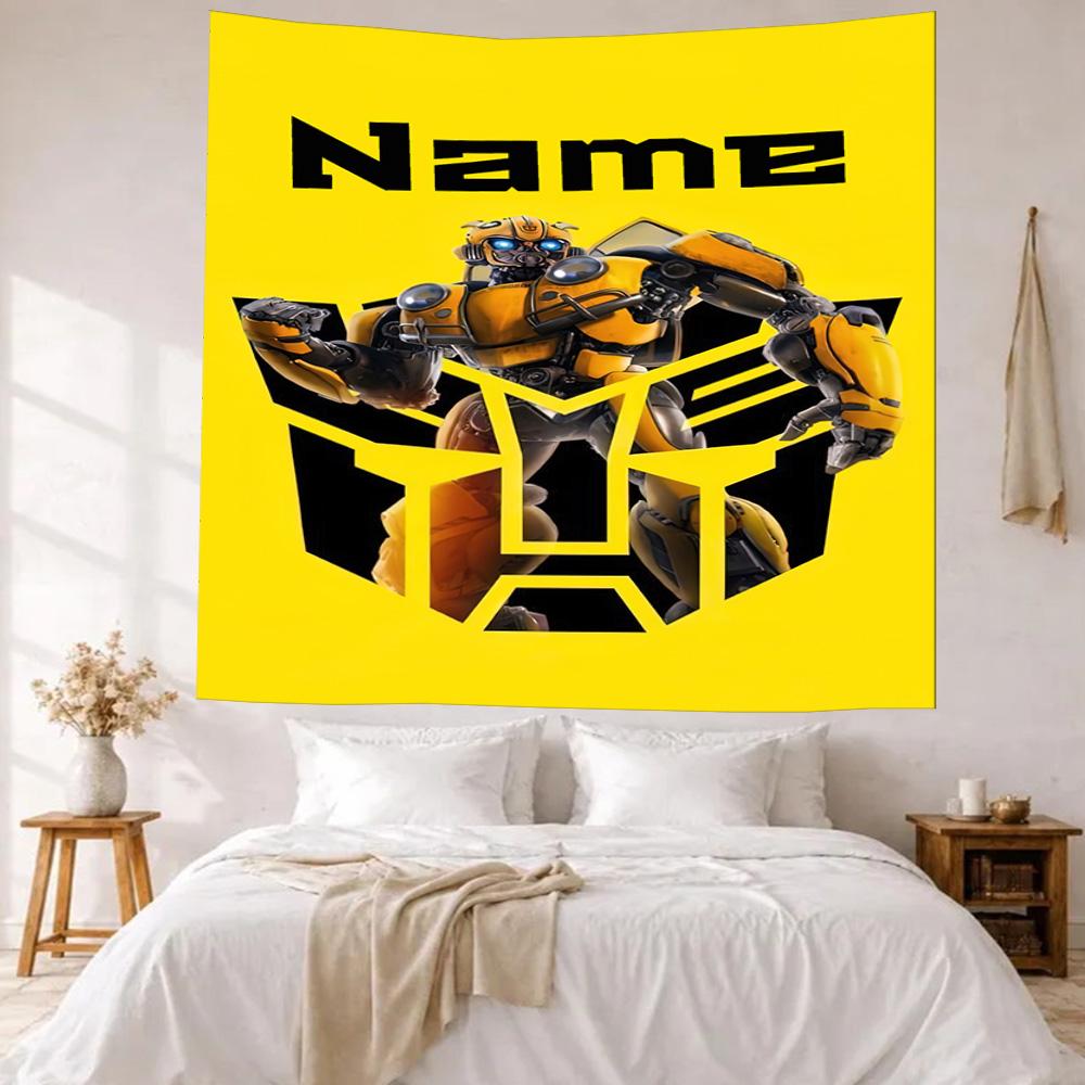 Transformers Fans Custom Your Name Wall Decor Tapestry Art For Pet Memorial Birthdaywedding Party Backdrop Family Gift