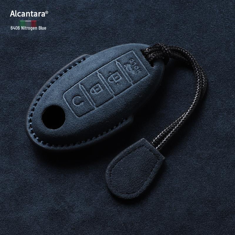 Чехол для ключа Nissan: Полная обертка из замшевого корпуса для Qashqai, Teana, X-Trail, Tiida, Loulan, Tuoda.