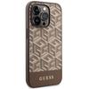 Etui do iPhone 14 Pro Max Guess GCube Stripes MagSafe Brązowe