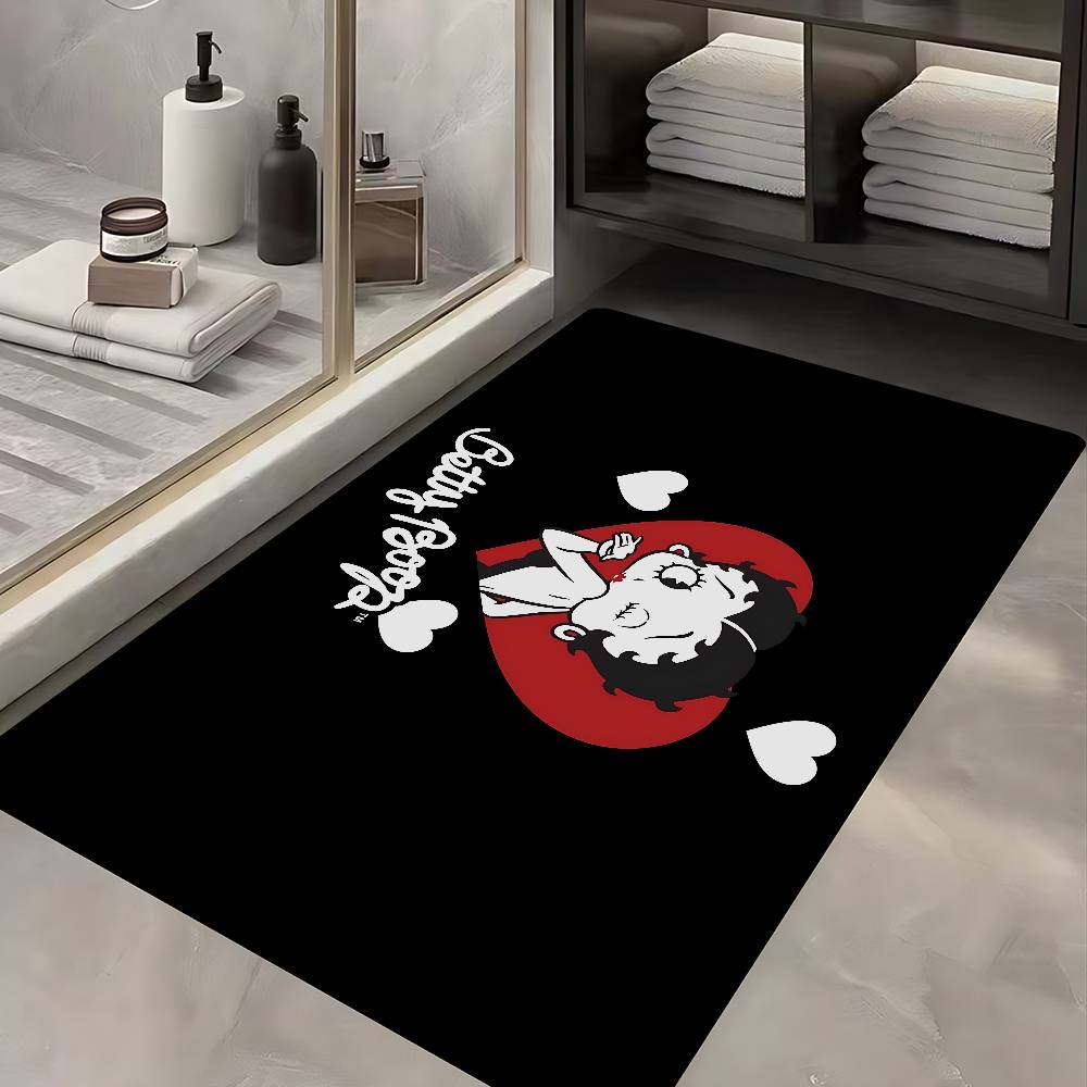 B-Betty Girl B-Boop Door Mat Washable Non-Slip Living Room Sofa Chairs Area Mat Kitchen Doormat Area Rug