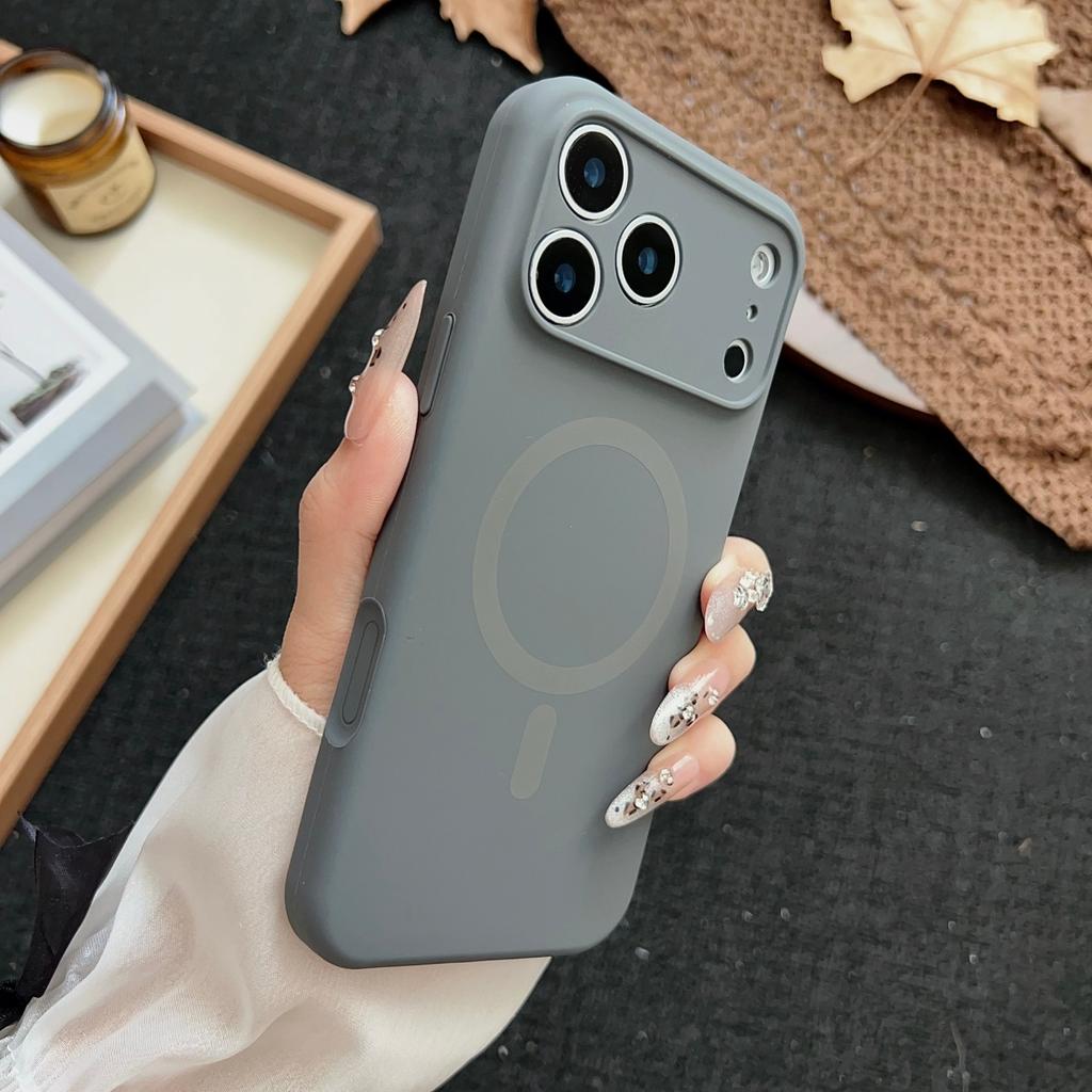 Официальный Жидкий Силикон Для Magsafe Магнитный Чехол Для Телефона Для iPhone 17 Air 16 15 14 13 12 Pro Max Беспроводная Зарядка Обложка