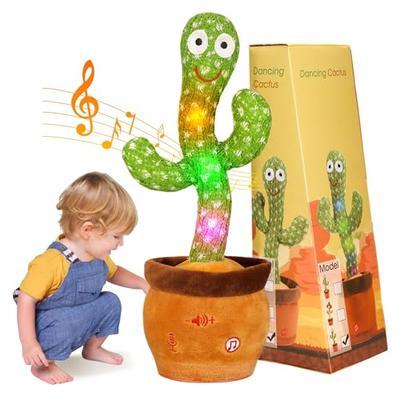 MIAODAM Движущаяся игрушка, Танцующая, Движущаяся, Говорящая игрушка, Подарок на день рождения, Поющая танцующая кактуса, День защиты детей, Рождество, Сценка, Новогодняя елка, Имита