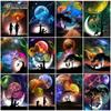 Full Drill Square Portrait Diamond Painting Couple Embroidery Moon Mosaic Handmade Products Handmade Gift