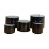 Brown Glass Hand Cream Containers, Light-Shielding, Refillable, Storage, 10g/20g/30g/50g/100g, Set of 5