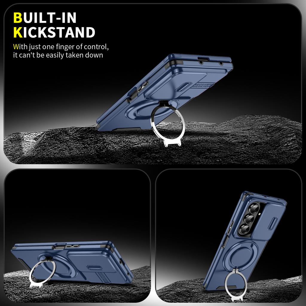 Shockproof Finger Ring Holder Phone Case for Samsung Galaxy Z Fold7 5G Fold6 Fold 7 ZFold7 Fold 6