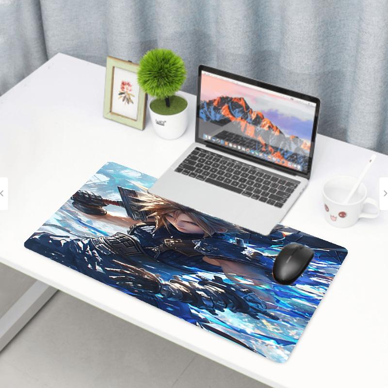 Final Fantasy Print Mouse Pad, Anti‑Slip Desktop keyboard Mat, for PC Laptop Gaming Working Daily Use, Cool Festival Surprise Gift