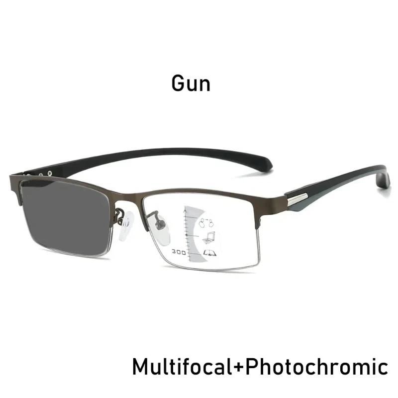 Унисекс Деловая Мода Фотохромные Очки для Чтения Мужские Женские Ретро Прогрессивные Очки для Дальнозоркости Меняющие Цвет Пресбиопия