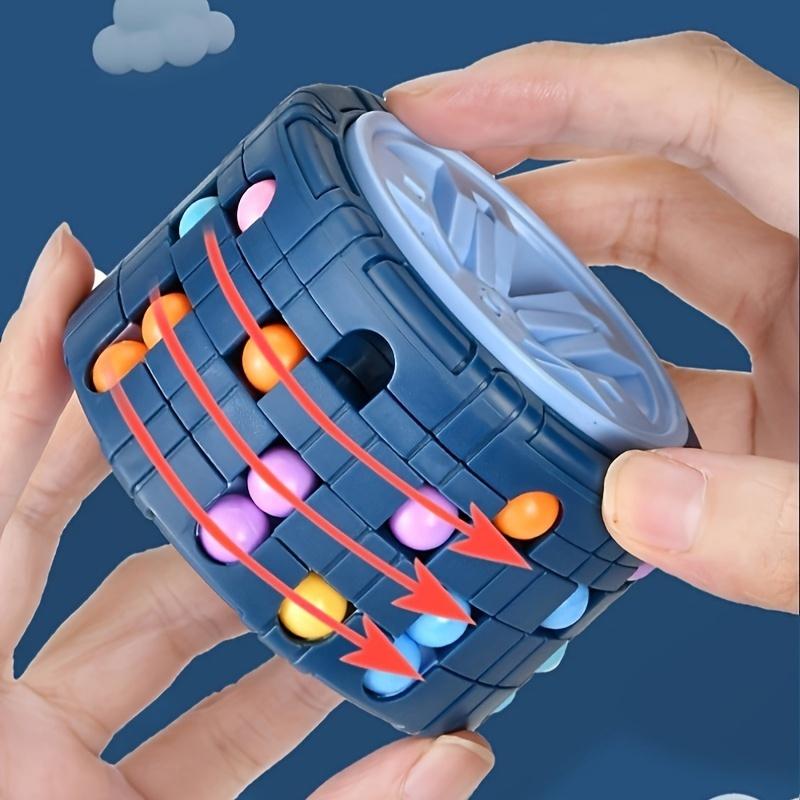 3D игрушки-кубы-цилиндры, головоломки-слайдеры с вращающимся гироскопом Magic Bean, детские развивающие игрушки, головоломки (Красный, синий, черный)