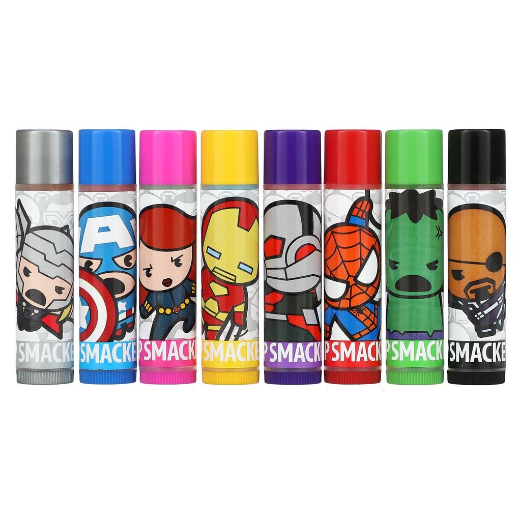 Lip Smacker Marvel Avengers, бальзам для губ, праздничная упаковка, упаковка из 8 шт.