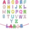 26PCS Marble Texture DIY Craft Beads Colored Name Bracelet Beads Acrylic Letter Beads  Anniversary