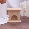 Miniature 1:12 Scale DIY Wooden Handmade Fireplace Dollhouse Decor Furniture Accessorie Kits Mini Doll Houses Toys Gift