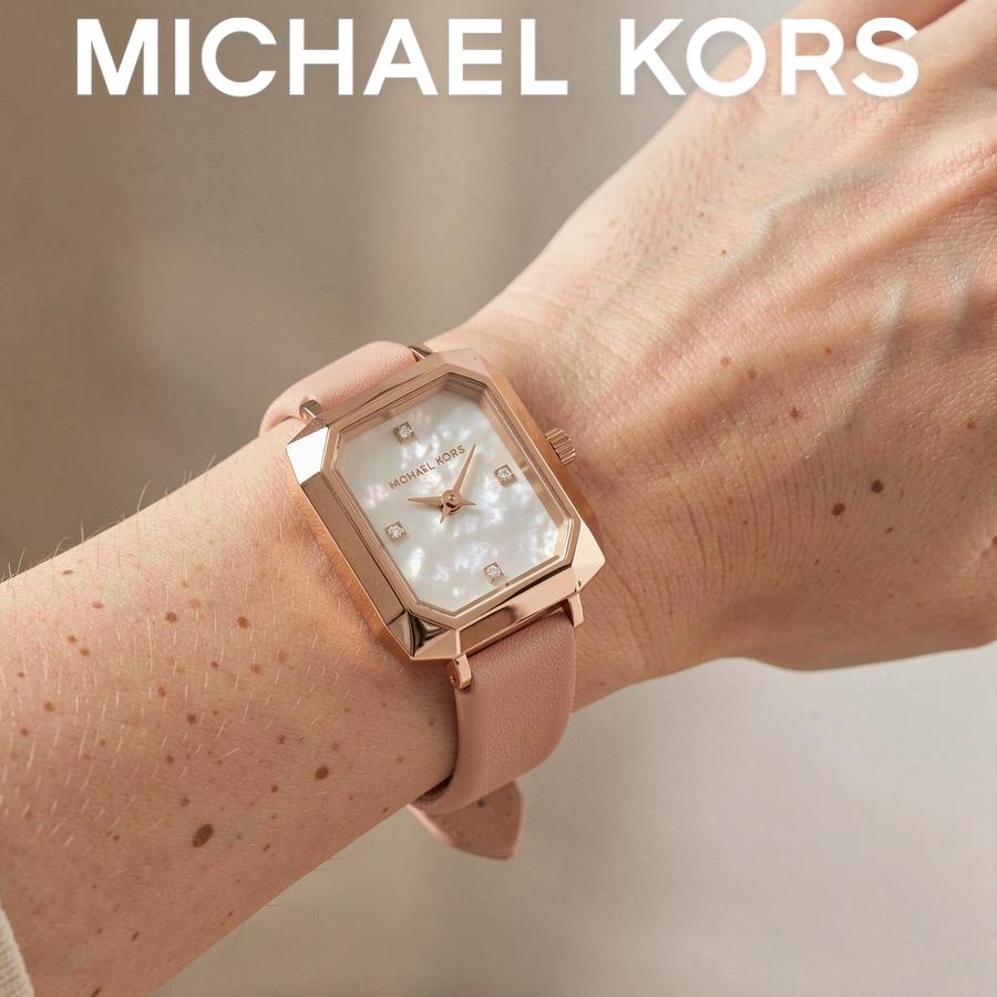 Michael Kors Женские кварцевые часы Alane Белые (Перламутр) Циферблат Кожаный ремешок 22 мм MK2923