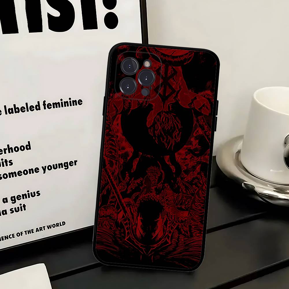 Модный аниме чехол Berserk Guts для iPhone 17 16 15 16e 14 13 12 11 Pro Max Plus Чехол Защитная крышка Coque