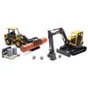 Assembled Miniatures - Volvo Excavator and Loader Set with Accessories 1/18 Newray